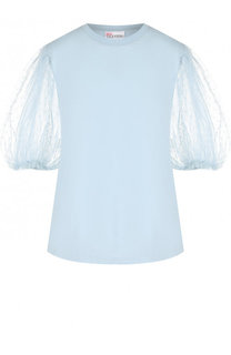 Хлопковая футболка с круглым вырезом REDVALENTINO