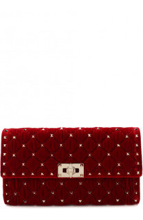 Клатч Valentino Garavani Rockstud Spike из бархата Valentino