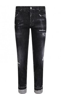 Джинсы прямого кроя с потертостями Dsquared2