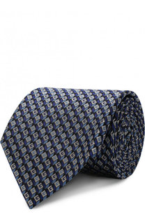 Шелковый галстук с принтом Gucci