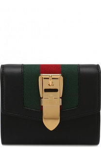 Кожаный кошелек Sylvie с клапаном Gucci