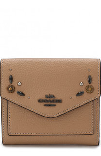 Кожаный кошелек с декоративной отделкой Coach