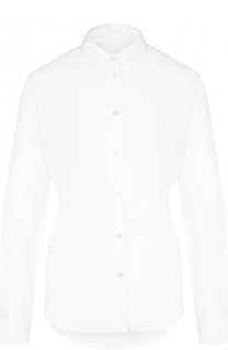 Однотонная приталенная блуза из хлопка Mm6