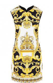 Приталенное мини-платье с принтом Versace