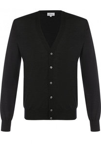 Шерстяной кардиган на пуговицах с V-образным вырезом Brioni