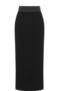 Однотонная юбка-миди с эластичным поясом Dolce & Gabbana