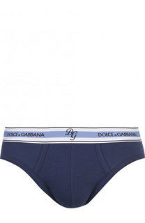 Хлопковые брифы с широкой резинкой Dolce & Gabbana
