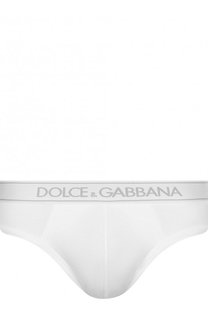 Хлопковые брифы с широкой резинкой Dolce & Gabbana