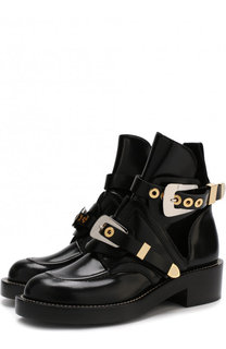 Кожаные ботинки Creepers с ремешками Balenciaga