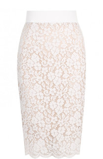 Кружевная юбка-карандаш с эластичным поясом Dolce & Gabbana