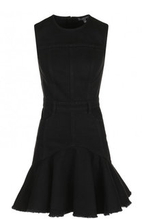 Джинсовое мини-платье с круглым вырезом Alexander McQueen