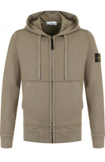 Хлопковый кардиган на молнии с капюшоном Stone Island