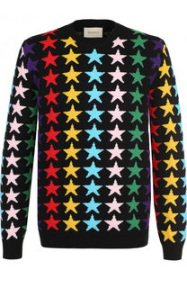Шерстяной свитер с принтом Gucci