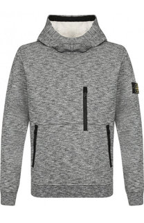 Однотонное хлопковое худи Stone Island