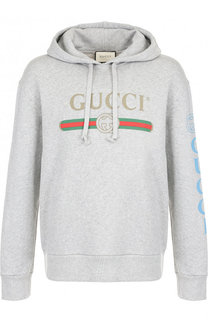 Хлопковое худи с принтом Gucci