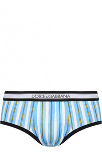 Хлопковые хипсы с широкой резинкой Dolce & Gabbana