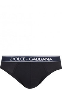 Хлопковые брифы с широкой резинкой Dolce & Gabbana