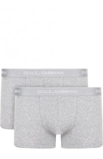 Комплект из двух хлопковых боксеров с широкой резинкой Dolce & Gabbana