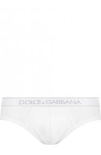 Хлопковые брифы с широкой резинкой Dolce & Gabbana