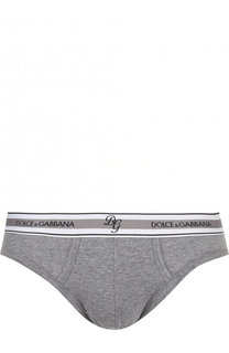 Хлопковые брифы с широкой резинкой Dolce & Gabbana