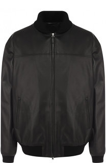 Кожаная куртка на молнии Brioni