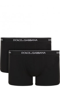 Комплект из двух хлопковых боксеров с широкой резинкой Dolce & Gabbana