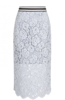 Кружевная юбка-карандаш с контрастным поясом Dorothee Schumacher