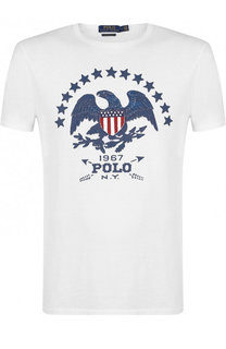 Хлопковая футболка с принтом Polo Ralph Lauren