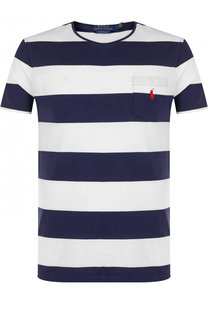 Хлопковая футболка в полоску Polo Ralph Lauren