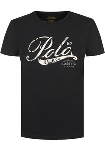 Хлопковая футболка с принтом Polo Ralph Lauren