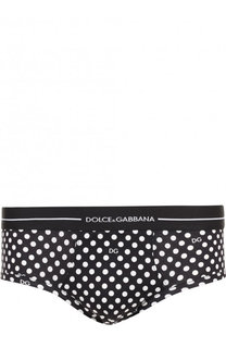 Хлопковые хипсы с широкой резинкой Dolce & Gabbana