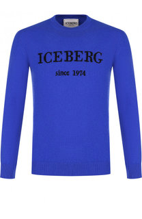 Кашемировый джемпер с логотипом бренда Iceberg