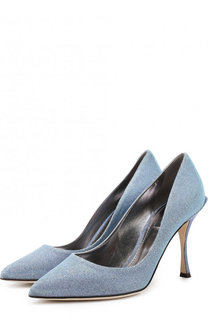 Туфли Lori из металлизированной ткани на шпильке Dolce & Gabbana