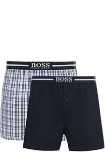 Комплект из двух хлопковых боксеров свободного кроя BOSS