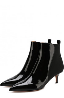 Лаковые ботильоны на каблуке kitten heel Gianvito Rossi