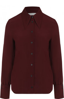 Однотонная приталенная блуза из шелка Victoria Beckham