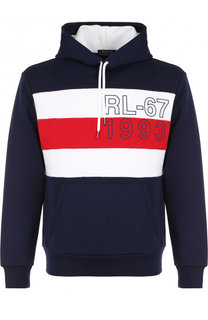 Хлопковое худи с принтом Polo Ralph Lauren