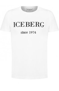 Хлопковая футболка с принтом Iceberg
