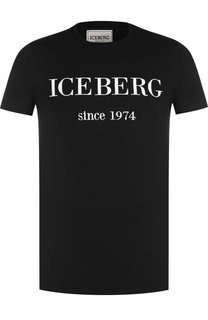 Хлопковая футболка с принтом Iceberg