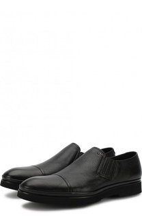 Кожаные лоферы с эластичными вставками и внутренней меховой отделкой Aldo Brue