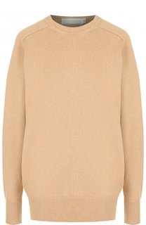 Однотонный кашемировый пуловер с круглым вырезом Victoria Beckham