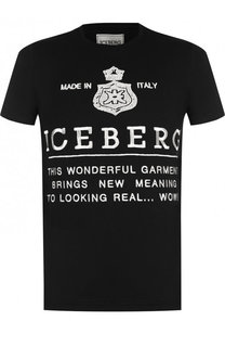 Хлопковая футболка с принтом Iceberg