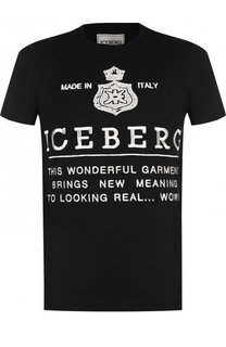Хлопковая футболка с принтом Iceberg