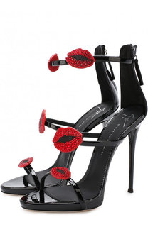 Лаковые босоножки Harmony Bouche на шпильке Giuseppe Zanotti Design