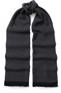 Шерстяной шарф с бахромой Giorgio Armani