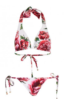 Раздельный купальник с цветочным принтом Dolce & Gabbana