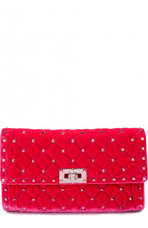 Клатч Valentino Garavani Rockstud Spike из бархата Valentino