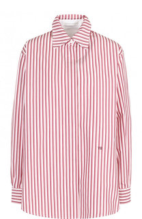 Хлопковая блуза в полоску Victoria Beckham