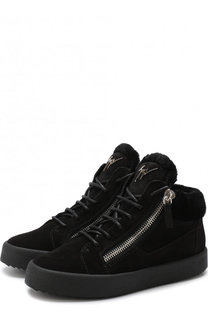 Кожаные кеды с внутренней отделкой из овчины Giuseppe Zanotti Design