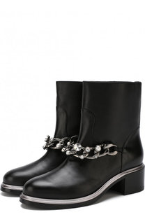 Кожаные байкеры с внутренней отделкой из меха кролика Le Silla